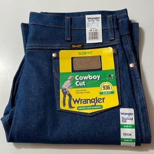 Wrangler Cowboy Cut Rigid Slim 936DEN 36x36 Tall